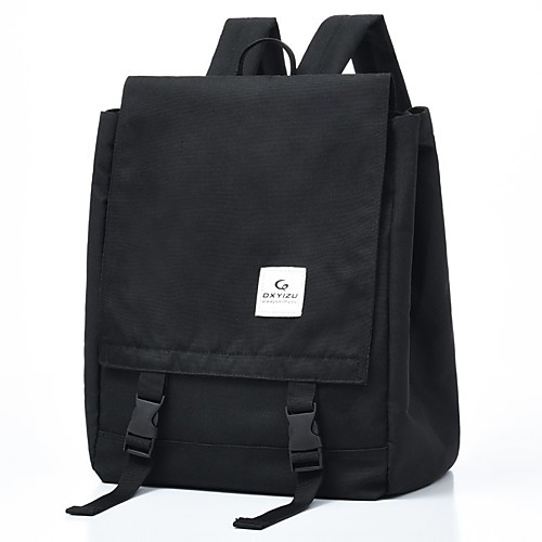 

Men's Nylon Special Material School Bag Commuter Backpack Large Capacity Lightweight Buttons Solid Color Sports & Outdoor Outdoor Backpack Black Green