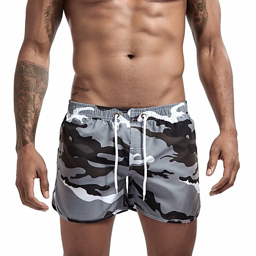 

Men's Beach Bottom Bottoms Swimsuit Lace up Blue Yellow Green Gray Swimwear Bathing Suits