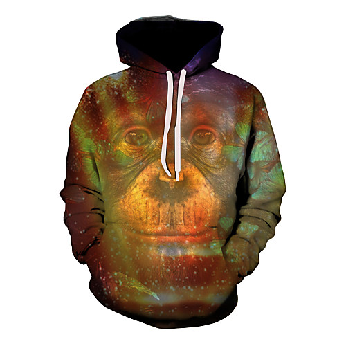 

Men's Hoodie Graphic Hooded Daily Basic Hoodies Sweatshirts Brown