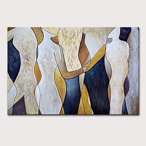 

Oil Painting Hand Painted Horizontal People Pop Art Modern Rolled Canvas (No Frame)