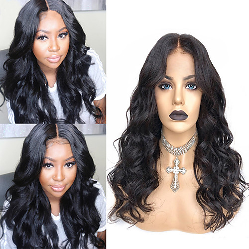 

Synthetic Wig Body Wave with Baby Hair Wig Very Long Natural Black Synthetic Hair 58~62 inch Women's New Arrival Black