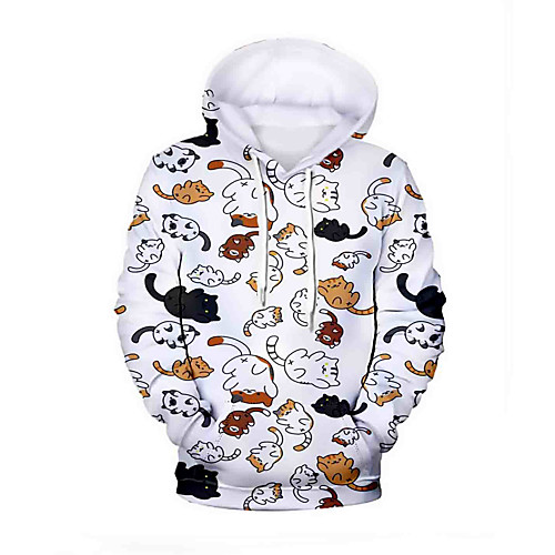 

Men's Hoodie Graphic Hooded Daily Basic Hoodies Sweatshirts White