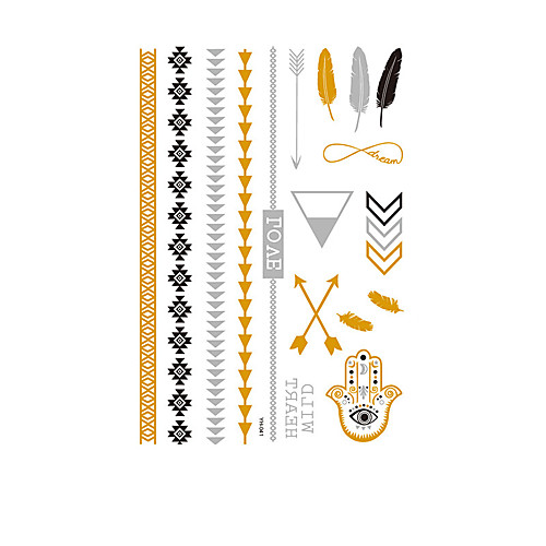 

1 pcs Temporary Tattoos Safety / Water Resistant / Creative Wrist Card Paper Tattoo Stickers