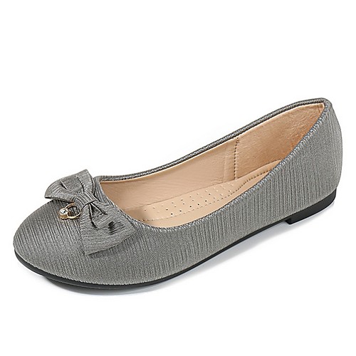 

Women's Flats Loafers & Slip-Ons Flat Heel Round Toe Daily PU Solid Colored Gold Brown Gray