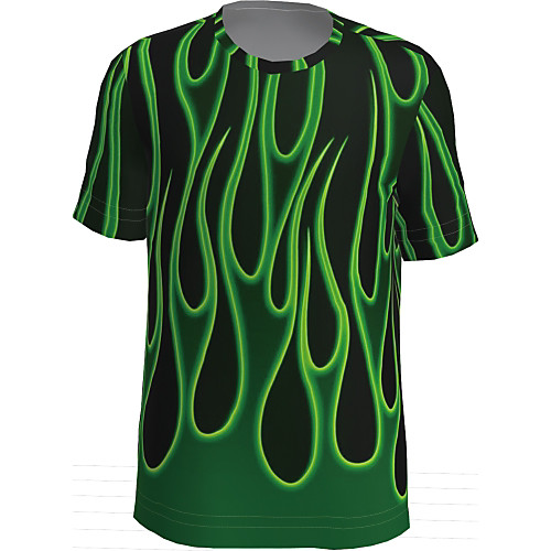 

Men's T shirt Graphic Short Sleeve Daily Tops Basic Green