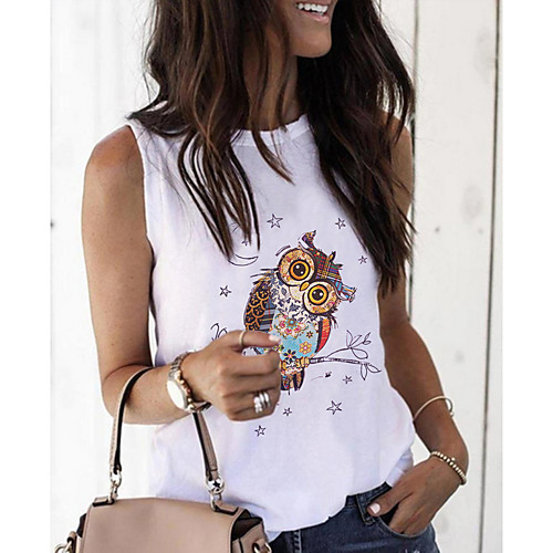 

Women's T-shirt Floral Flower Round Neck Tops Basic Top Khaki