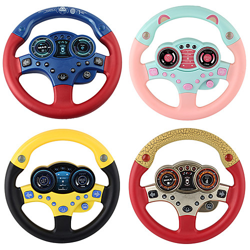 

Simulated Driving Controller Simulated Driving Steering Wheel Copilot Toy Cartoon Music & Light Plastic Mini Car Vehicles Toys for Party Favor or Kids Birthday Gift