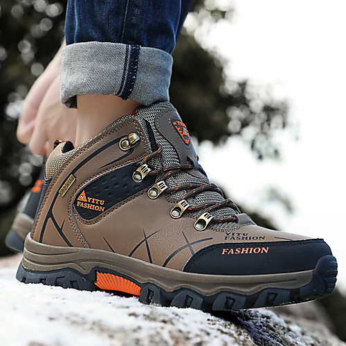 

Men's Hiking Shoes Wearable Comfortable Hiking Outdoor Exercise Walking Spring, Fall, Winter, Summer Black Army Green Grey Khaki