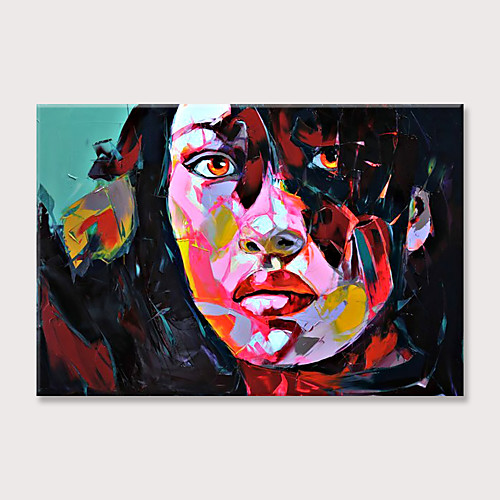 

Oil Painting Hand Painted Horizontal Abstract Modern Rolled Canvas (No Frame)