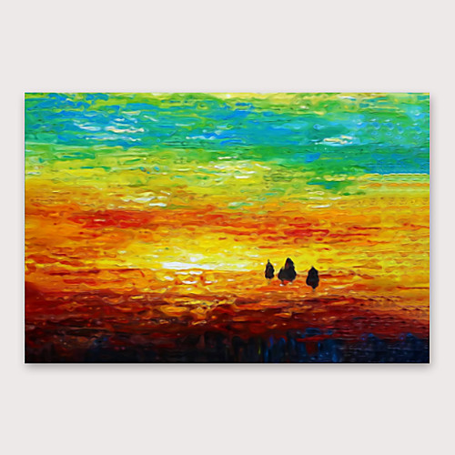 

Oil Painting Hand Painted Horizontal Abstract Landscape Modern Stretched Canvas