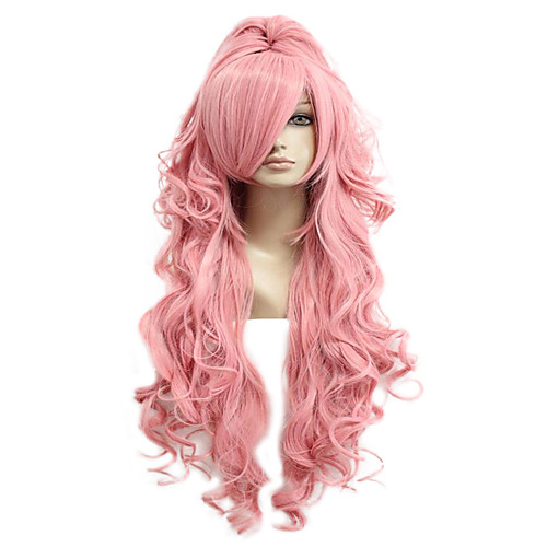 

Cosplay Costume Wig Synthetic Wig Cosplay Wig Luka 035G Vocaloid Curly Cosplay With Ponytail Wig Pink Long PinkRed Pink Synthetic Hair 28 inch Women's Cosplay Pink hairjoy