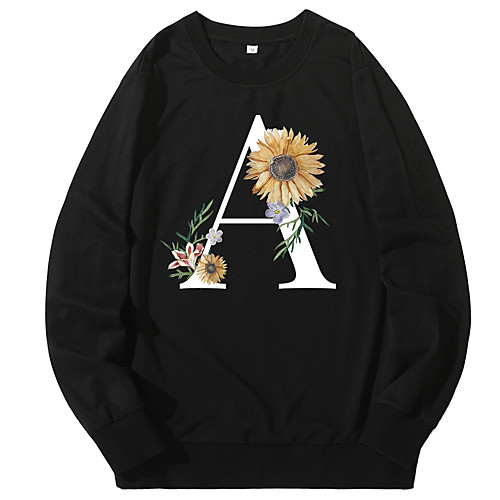 

Women's Pullover Sweatshirt Graphic Daily Casual Hoodies Sweatshirts White Black Blue