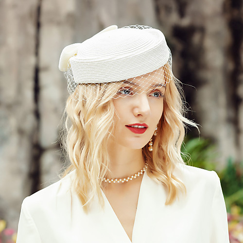 

Headwear Elegant Polyester Hats with Bowknot 1pc Special Occasion / Party / Evening Headpiece