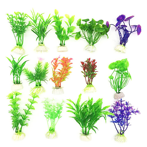 

Fish Tank Aquarium Decoration Waterplant Artificial Plants Artificial Plastic 5pcs