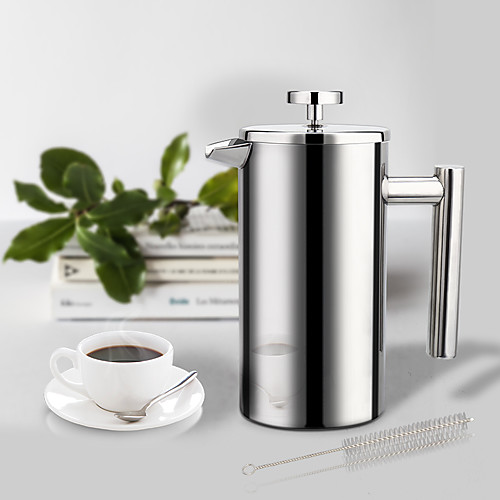 

Coffee Maker French Press Stainless Steel Espresso Coffee Pot with Filter 1Pc 350ml