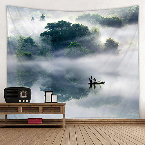 

Fairy Lake Digital Printed Tapestry Decor Wall Art Tablecloths Bedspread Picnic Blanket Beach Throw Tapestries Colorful Bedroom Hall Dorm Living Room Hanging