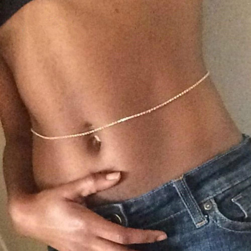 

Body Chain Waist Chain European Unisex Body Jewelry For Party Evening Gift Tropical Cubic Zirconia Zircon Alloy Gold Silver