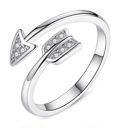 

Women's Ring AAA Cubic Zirconia 1pc Silver Platinum Plated Alloy Stylish Daily Jewelry Cute