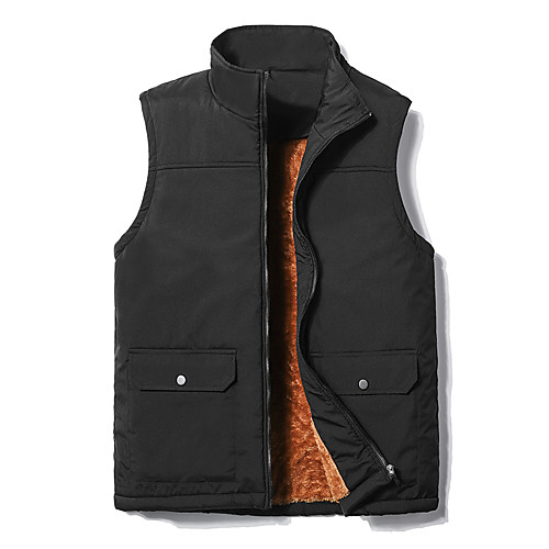 

Men's Hiking Vest / Gilet Fishing Vest Hiking Fleece Vest Winter Outdoor Solid Color Thermal Warm Lightweight Windproof Breathable Top Fleece Hunting Fishing Climbing Black Dark Blue / Quick Dry