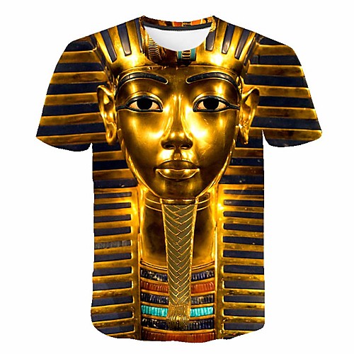 

Men's T shirt Graphic Plus Size Tops Gold
