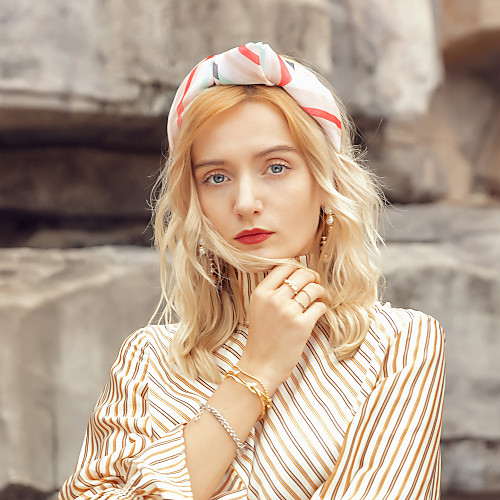 

Headwear Elegant Polyester Headwear with Stripe 1pc Wedding / Party / Evening Headpiece