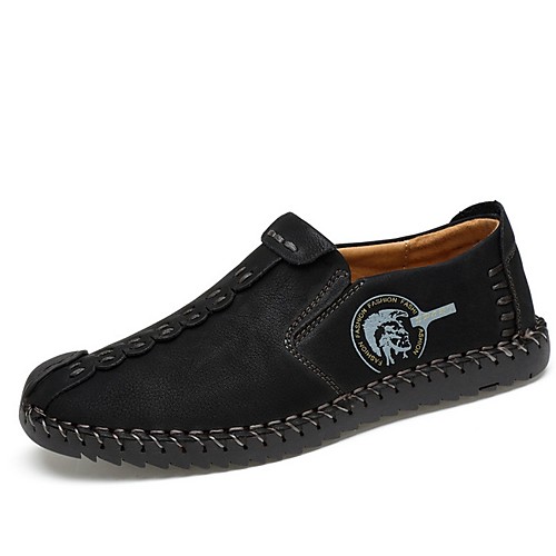 

Men's Loafers & Slip-Ons Daily PU Black Yellow Khaki Summer