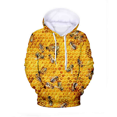 

Men's Daily Hoodie Graphic Hooded Basic Hoodies Sweatshirts Yellow