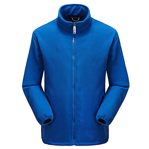 

Men's Hiking Fleece Jacket Winter Outdoor Solid Color Windproof Fleece Lining Breathable Warm Winter Fleece Jacket Full Length Visible Zipper Hunting Fishing Climbing Dark Grey Red Army Green Blue