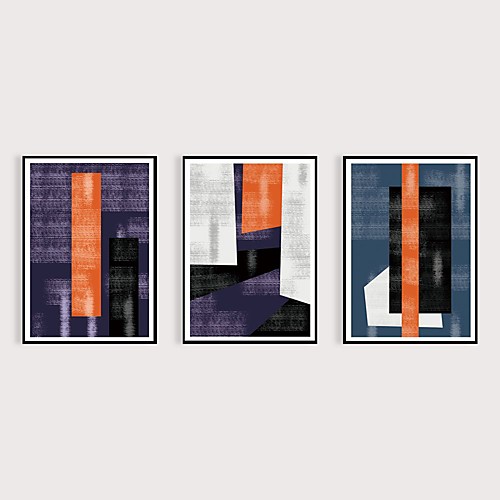 

Framed Art Print Framed Set 3- Abstract Light Luxury Morandi PS Illustration Wall Art Ready To Hang