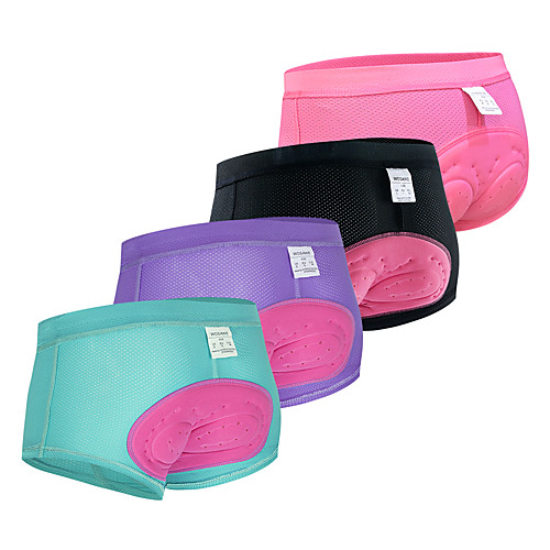 

WOSAWE Women's Cycling Under Shorts Polyester Bike Underwear Shorts Padded Shorts / Chamois Breathable 3D Pad Quick Dry Sports Black / Purple / Blue Mountain Bike MTB Road Bike Cycling Clothing