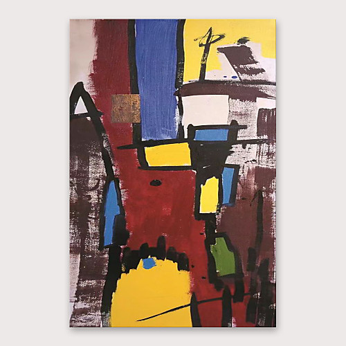 

Oil Painting Hand Painted Vertical Abstract Modern Stretched Canvas