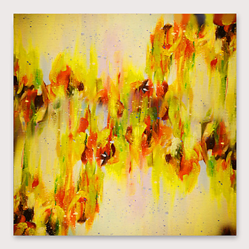 

Oil Painting Hand Painted Square Abstract Modern Stretched Canvas