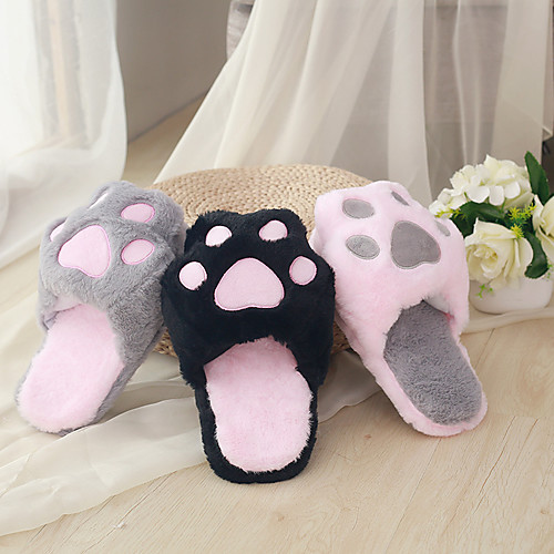 

Adults' Kigurumi Pajamas Slippers Anime Onesie Pajamas Plush Black / Pink / Gray Cosplay For Men and Women Animal Sleepwear Cartoon Festival / Holiday Costumes