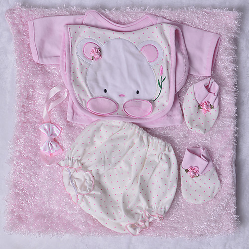 

Reborn Baby Dolls Clothes Reborn Doll Accesories Cotton Fabric for 22-24 Inch Reborn Doll Not Include Reborn Doll Rabbit Soft Pure Handmade Girls' 5 pcs
