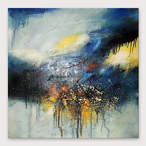

Oil Painting Hand Painted Square Abstract Modern Stretched Canvas