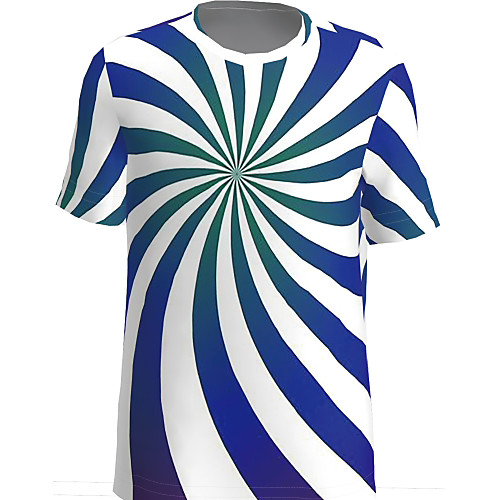 

Men's T shirt Graphic Short Sleeve Daily Tops Basic Blue