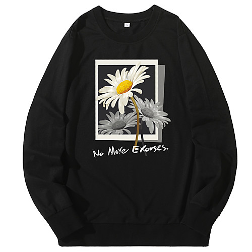 

Women's Pullover Sweatshirt Graphic Daily Casual Hoodies Sweatshirts White Black Blue
