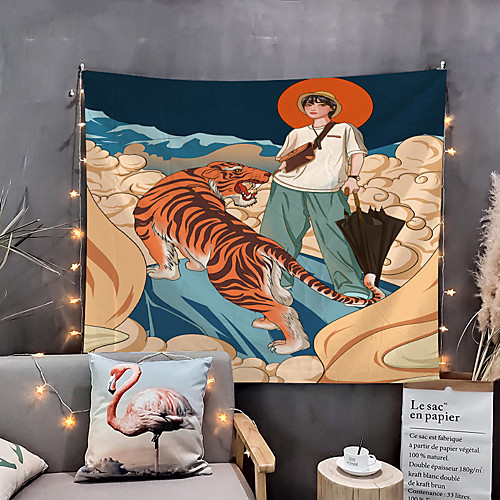 

Japanese Painting Style Ukiyo-e Wall Tapestry Art Decor Blanket Curtain Hanging Home Bedroom Living Room Decoration Animal Tiger Teenager