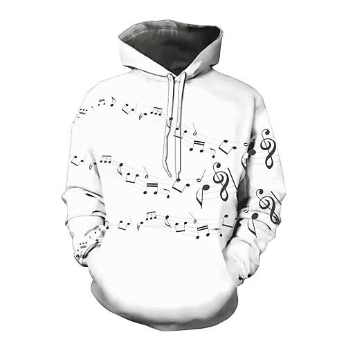 

Men's Hoodie Graphic Daily Basic Hoodies Sweatshirts White