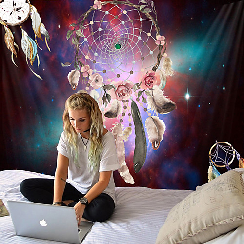 

Starry sky garland feather tapestries bohemian wall hangings bedroom decoration blankets mandalas Indian
