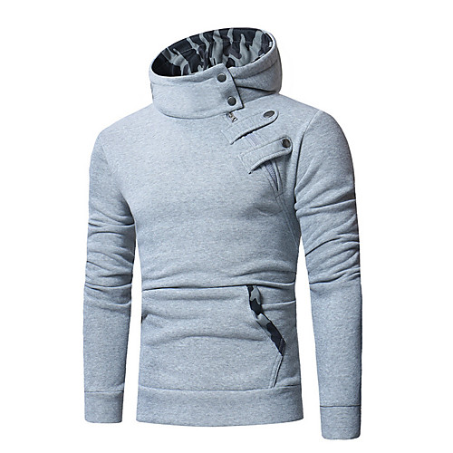 

Men's Hoodie Solid Colored Hooded Daily Basic Hoodies Sweatshirts Camel Royal Blue Light gray