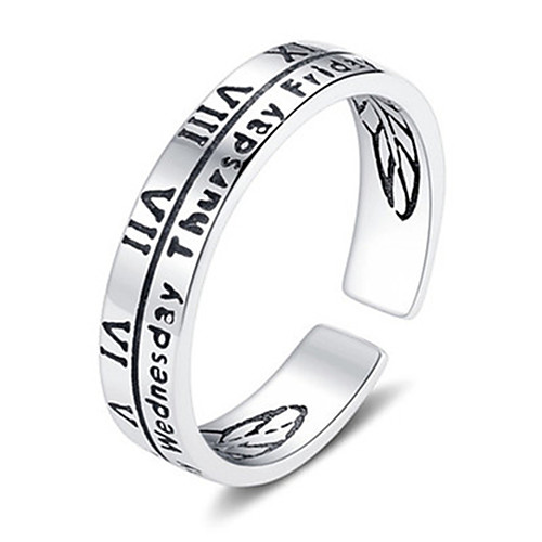 

Couple's Ring 1pc Silver Platinum Plated Alloy Stylish Daily Jewelry Cute