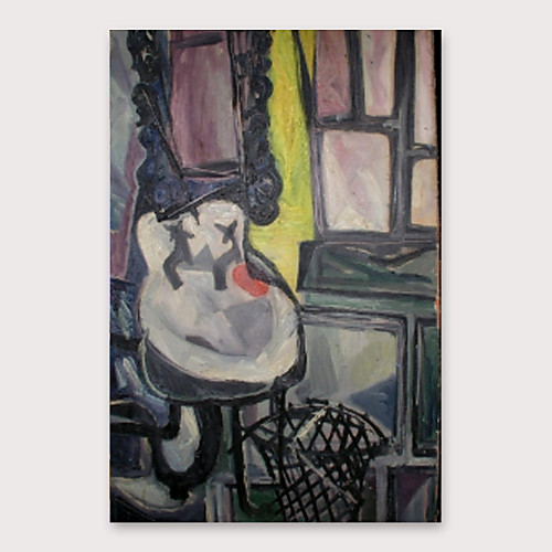 

Oil Painting Hand Painted Vertical Abstract Modern Stretched Canvas