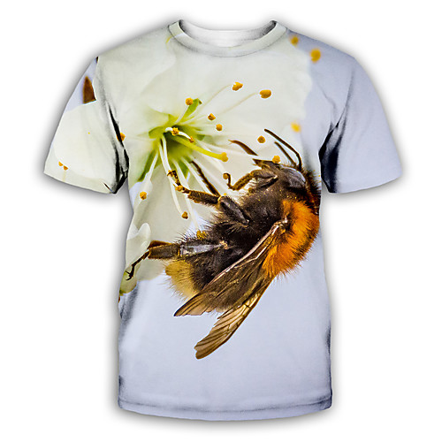 

Men's T shirt Graphic Print Short Sleeve Party Tops Exaggerated Rainbow