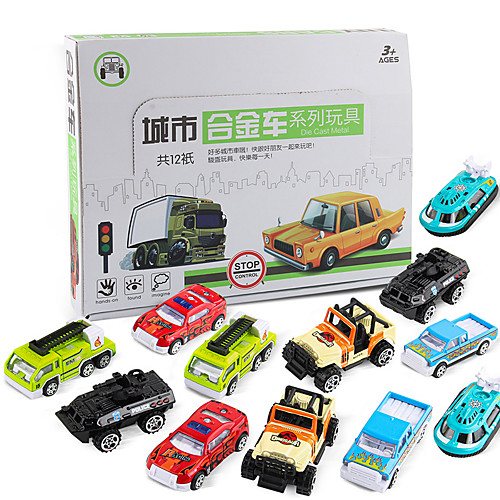 

Pull Back Car / Inertia Car Pull Back Vehicle Mini Military Vehicle Police car Fire Truck Simulation Drop-resistant Alloy Mini Car Vehicles Toys for Party Favor or Kids Birthday Gift 12 pcs / Kid's