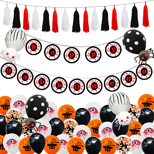 

Party Balloons 36 pcs Spiders Bat Halloween Party Supplies Latex Balloons Banner Boys and Girls Party Decoration 12-18inch for Party Favors Supplies or Home Decoration