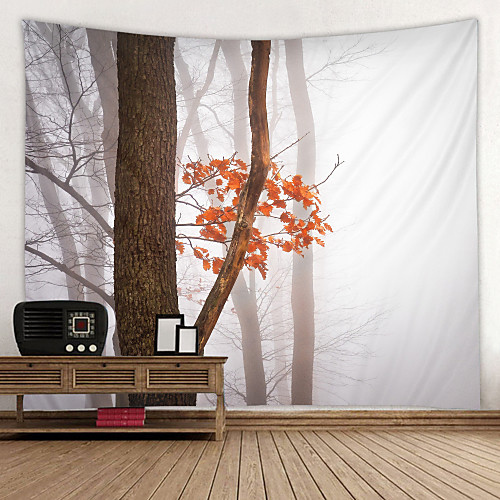 

Misty Forest Digital Printed Tapestry Decor Wall Art Tablecloths Bedspread Picnic Blanket Beach Throw Tapestries Colorful Bedroom Hall Dorm Living Room Hanging