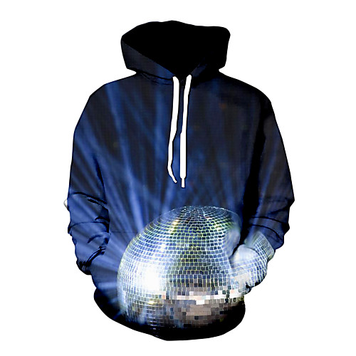 

Men's Hoodie Graphic Daily 3D Print Basic Hoodies Sweatshirts Black