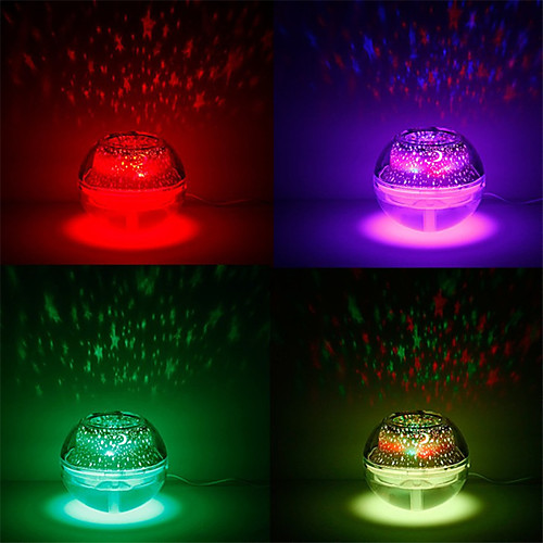 

Crystal projection lamp humidifier large capacity office home air ultrasonic spray humidifier mini USB silent humidifier
