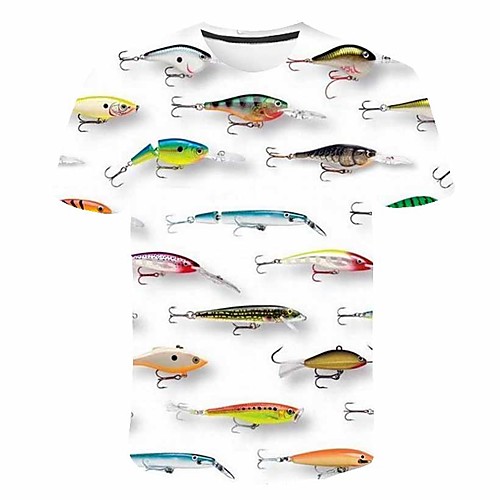 

Men's T shirt Food Graphic Print Short Sleeve Daily Tops Basic White